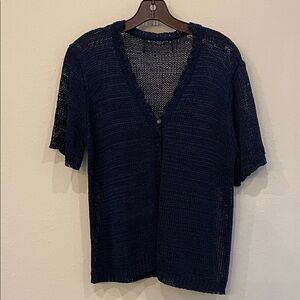 Navy Blue Knit Cardigan